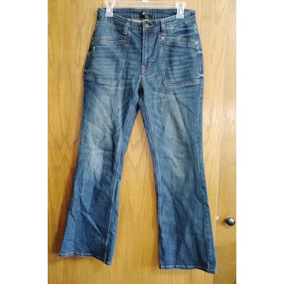 Frye Denim Jeans Sz 27 Blue Pockets Stretch Mid Rise - Picture 1 of 9